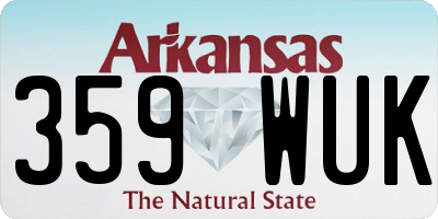 AR license plate 359WUK