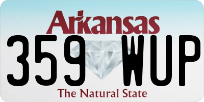 AR license plate 359WUP