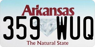 AR license plate 359WUQ