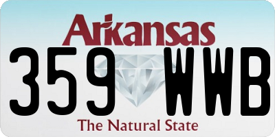 AR license plate 359WWB