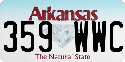 AR license plate 359WWC