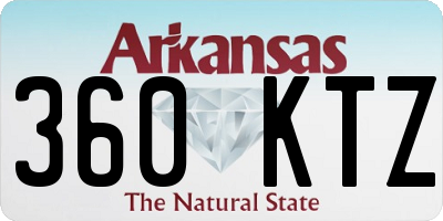 AR license plate 360KTZ