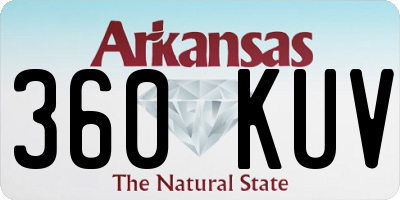AR license plate 360KUV