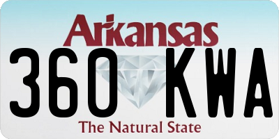 AR license plate 360KWA