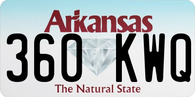 AR license plate 360KWQ