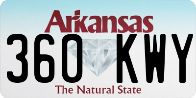 AR license plate 360KWY