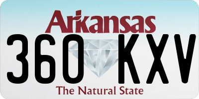 AR license plate 360KXV