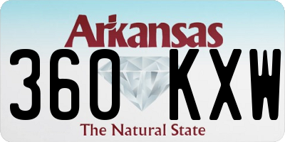 AR license plate 360KXW
