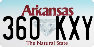 AR license plate 360KXY
