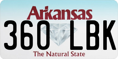 AR license plate 360LBK