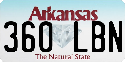 AR license plate 360LBN