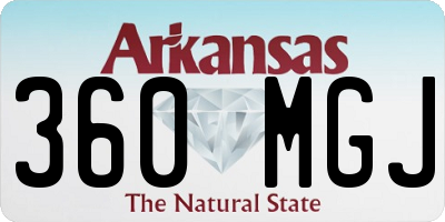 AR license plate 360MGJ
