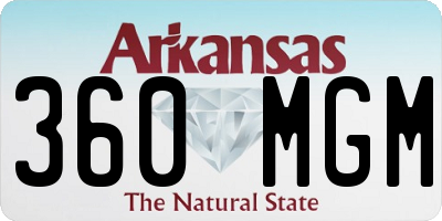 AR license plate 360MGM