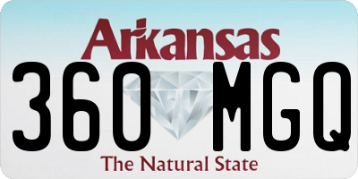 AR license plate 360MGQ