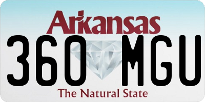 AR license plate 360MGU