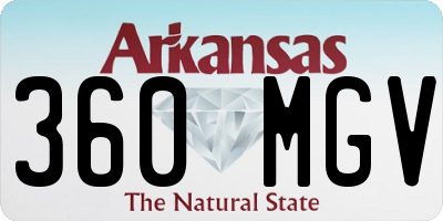 AR license plate 360MGV