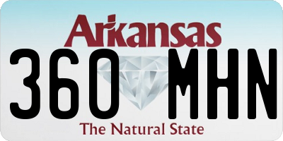 AR license plate 360MHN