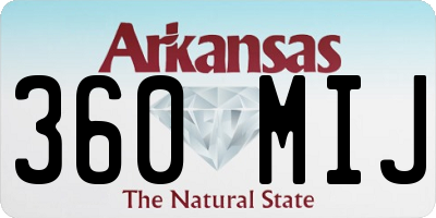 AR license plate 360MIJ