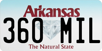 AR license plate 360MIL