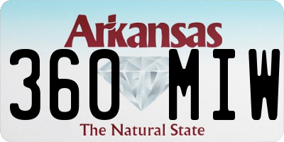 AR license plate 360MIW