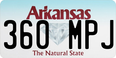 AR license plate 360MPJ