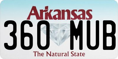 AR license plate 360MUB