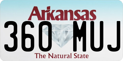AR license plate 360MUJ
