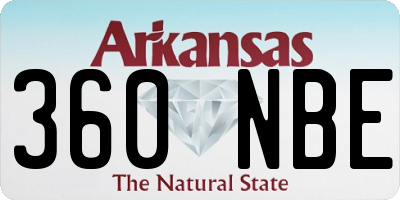 AR license plate 360NBE