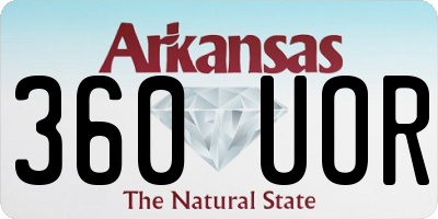 AR license plate 360UOR