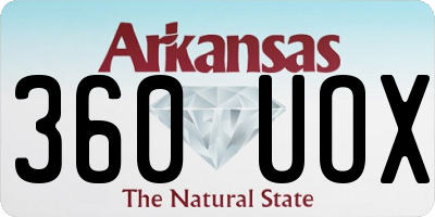 AR license plate 360UOX