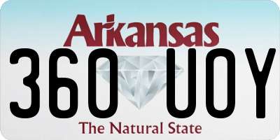 AR license plate 360UOY