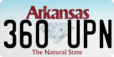 AR license plate 360UPN