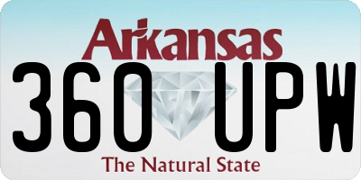 AR license plate 360UPW