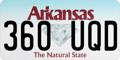 AR license plate 360UQD