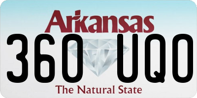AR license plate 360UQO