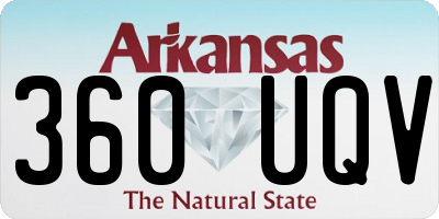 AR license plate 360UQV