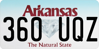 AR license plate 360UQZ
