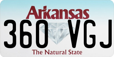 AR license plate 360VGJ
