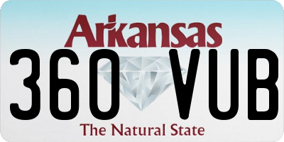 AR license plate 360VUB