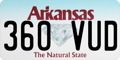 AR license plate 360VUD