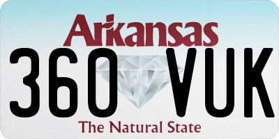 AR license plate 360VUK