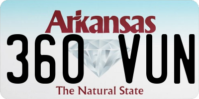 AR license plate 360VUN