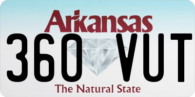 AR license plate 360VUT