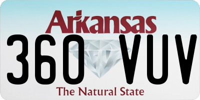 AR license plate 360VUV