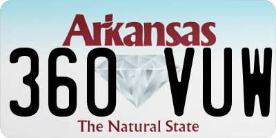 AR license plate 360VUW