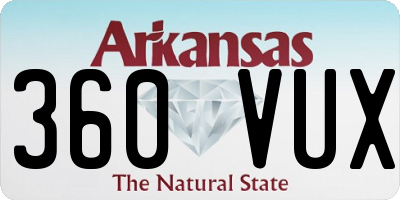 AR license plate 360VUX