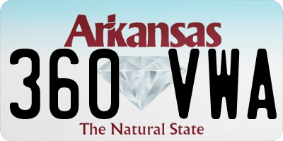 AR license plate 360VWA