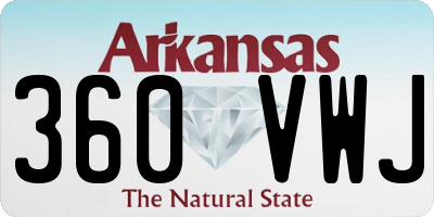 AR license plate 360VWJ