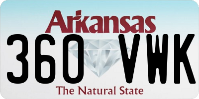 AR license plate 360VWK