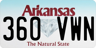 AR license plate 360VWN